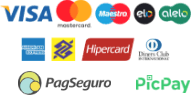 Bandeiras de cartões aceitos